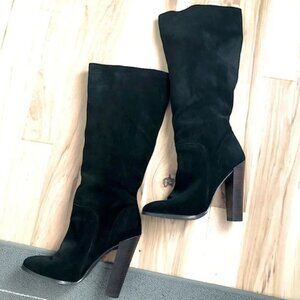 Colin Stuart Black Leather Tall Boot